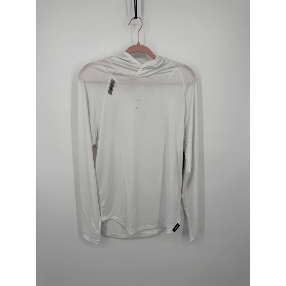 NWT Legends Hooded Ultra‎ Lightweight Sun Shirt Men's Medium White Long Sleeve